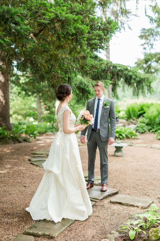  Peony Filled Garden Wedding with Vintage Details, Maison Meredith Photography