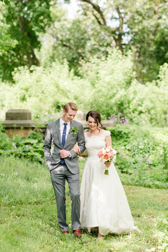  Peony Filled Garden Wedding with Vintage Details, Maison Meredith Photography