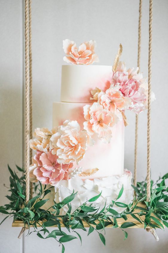  A Darling Dessert Display for a 1st Birthday with gorgeous captures by L'Estelle Photography, florals by Bootah Jardin Flowers and Desserts by Hello Sunshine Cake Studio