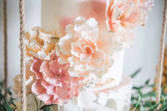  A Darling Dessert Display for a 1st Birthday with gorgeous captures by L'Estelle Photography, florals by Bootah Jardin Flowers and Desserts by Hello Sunshine Cake Studio