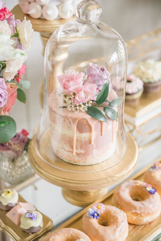  A Darling Dessert Display for a 1st Birthday with gorgeous captures by L'Estelle Photography, florals by Bootah Jardin Flowers and Desserts by Hello Sunshine Cake Studio