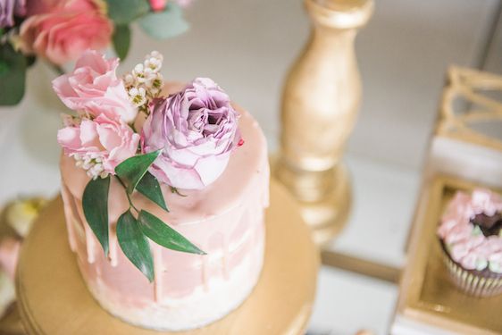  A Darling Dessert Display for a 1st Birthday with gorgeous captures by L'Estelle Photography, florals by Bootah Jardin Flowers and Desserts by Hello Sunshine Cake Studio