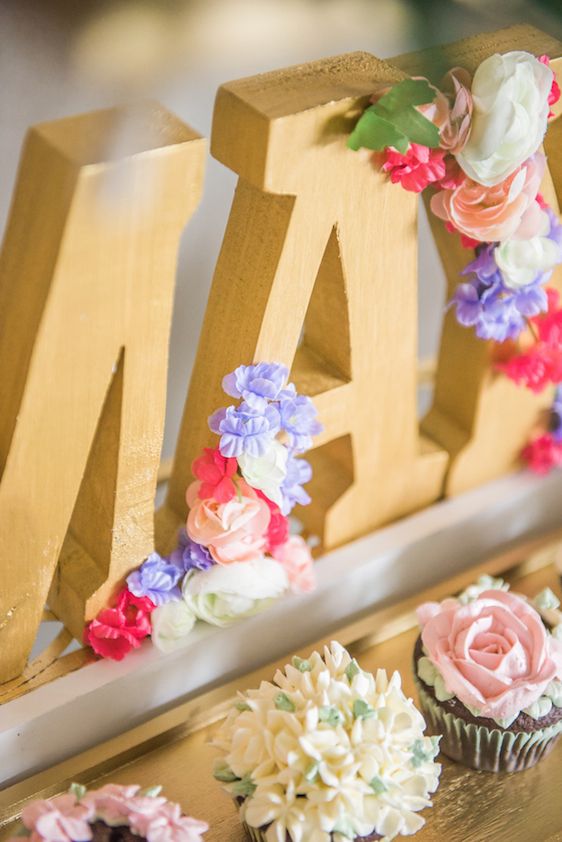  A Darling Dessert Display for a 1st Birthday with gorgeous captures by L'Estelle Photography, florals by Bootah Jardin Flowers and Desserts by Hello Sunshine Cake Studio