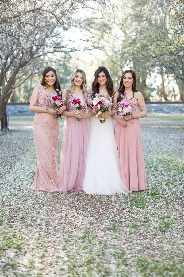  Bridesmaids Styled Shoot Starring Almond Blossoms