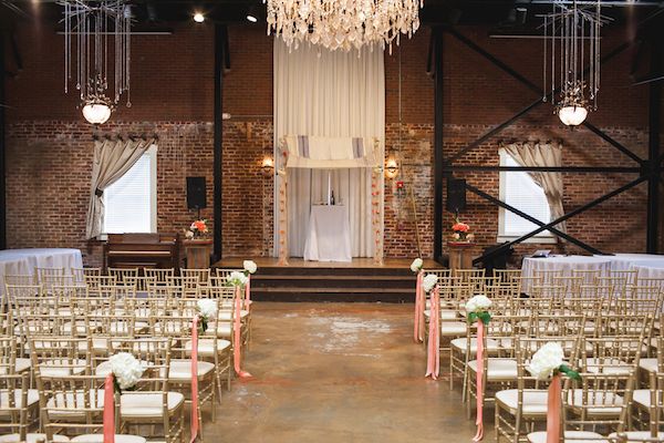  Coral and Gold Georgia Real Wedding