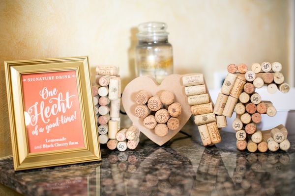  Coral and Gold Georgia Real Wedding