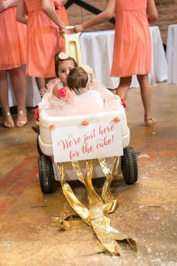  Coral and Gold Georgia Real Wedding