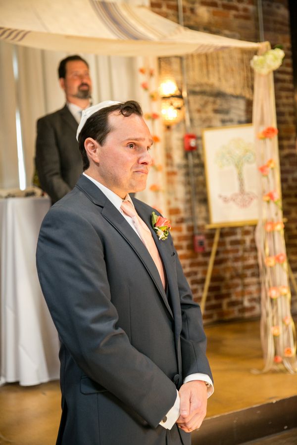  Coral and Gold Georgia Real Wedding