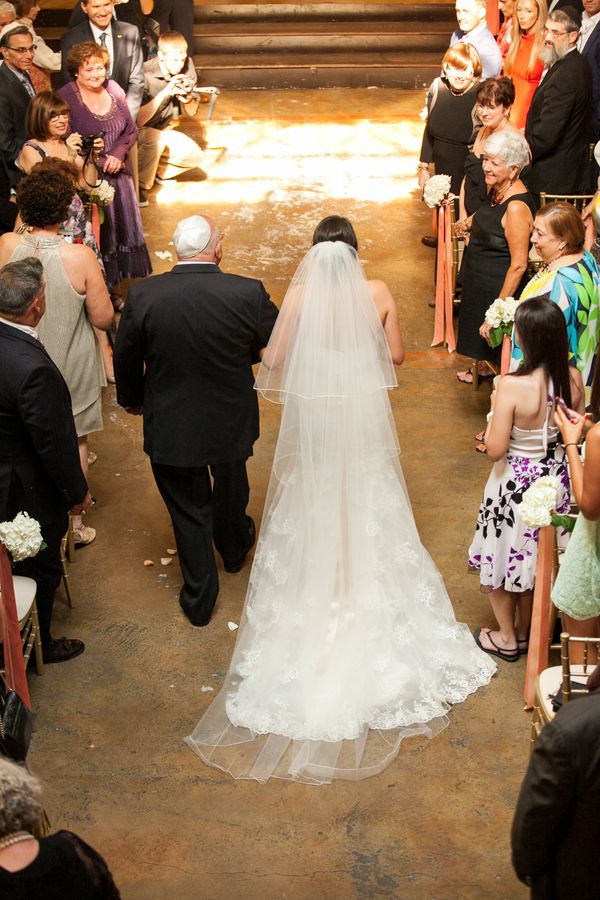  Coral and Gold Georgia Real Wedding