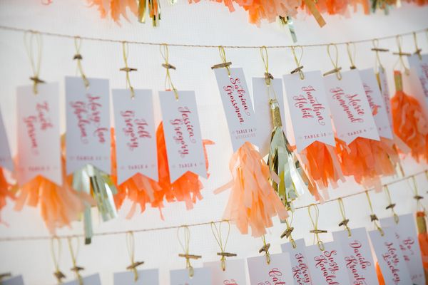  Coral and Gold Georgia Real Wedding