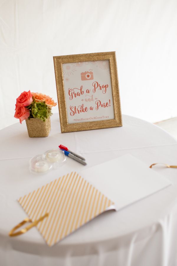  Coral and Gold Georgia Real Wedding