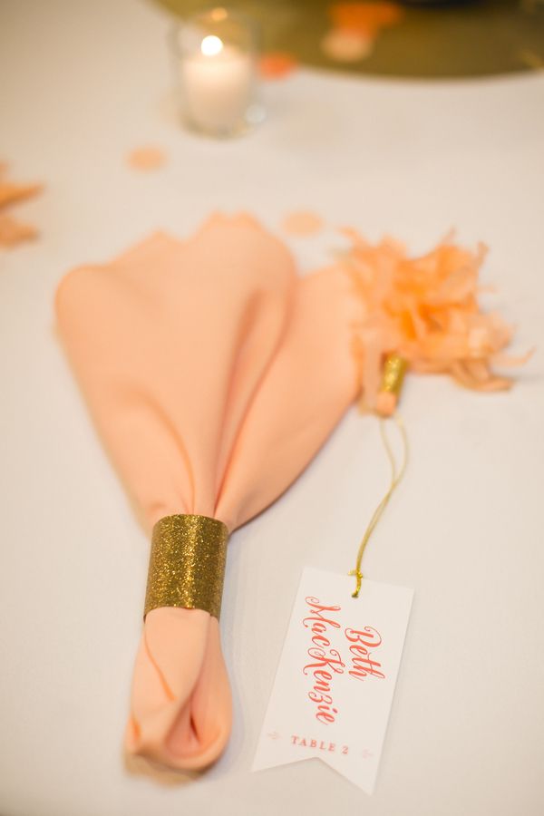  Coral and Gold Georgia Real Wedding