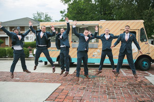  Coral and Gold Georgia Real Wedding