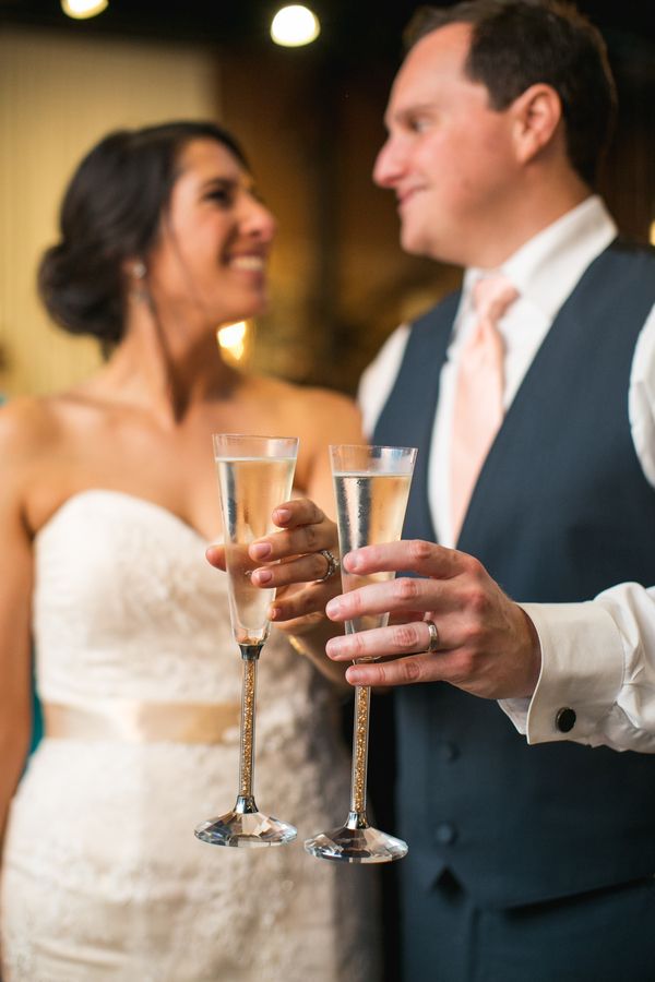  Coral and Gold Georgia Real Wedding