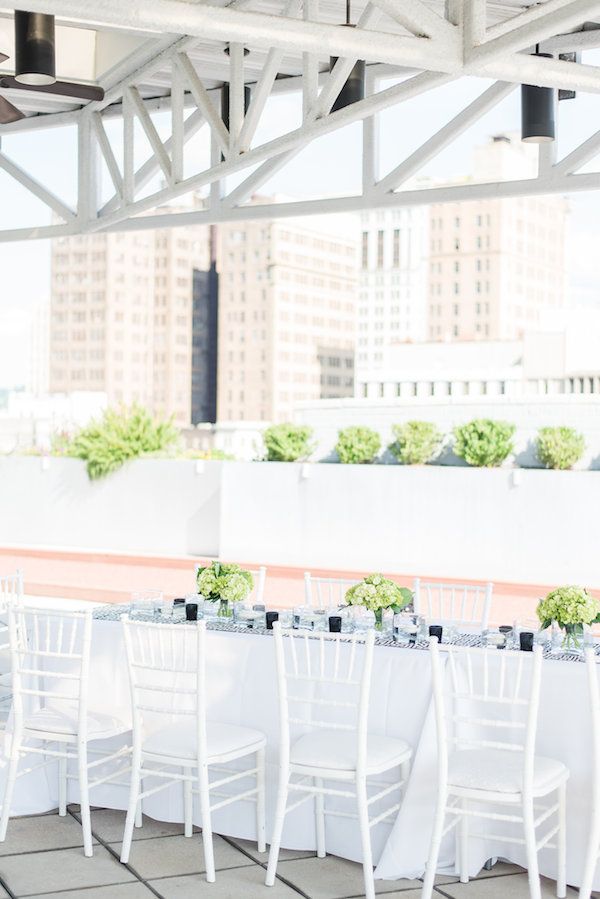  Modern Lime and Black Rooftop Wedding