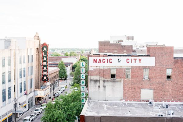  Modern Lime and Black Rooftop Wedding