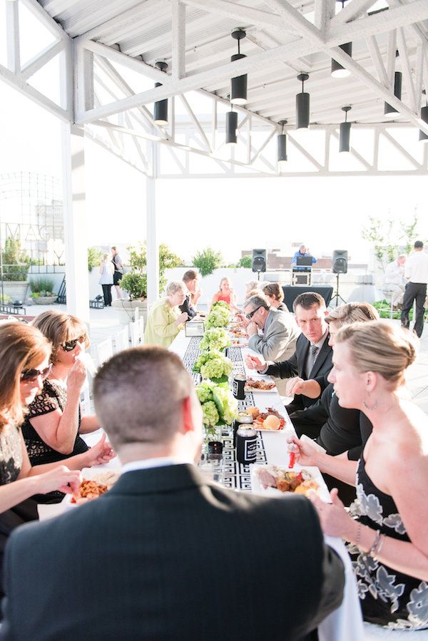  Modern Lime and Black Rooftop Wedding