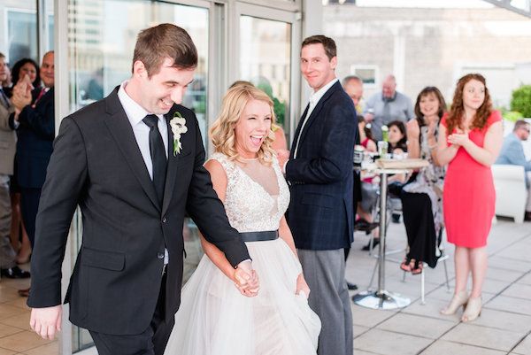  Modern Lime and Black Rooftop Wedding