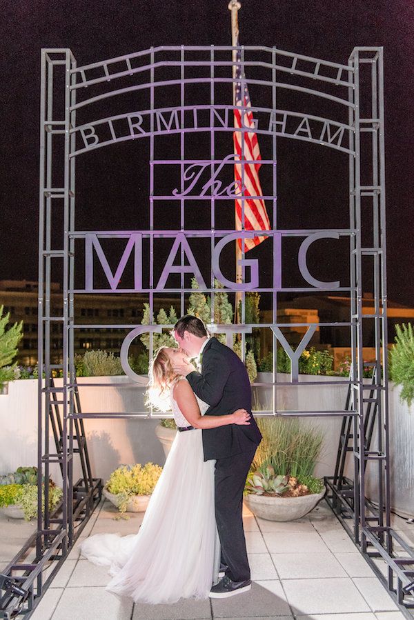  Modern Lime and Black Rooftop Wedding