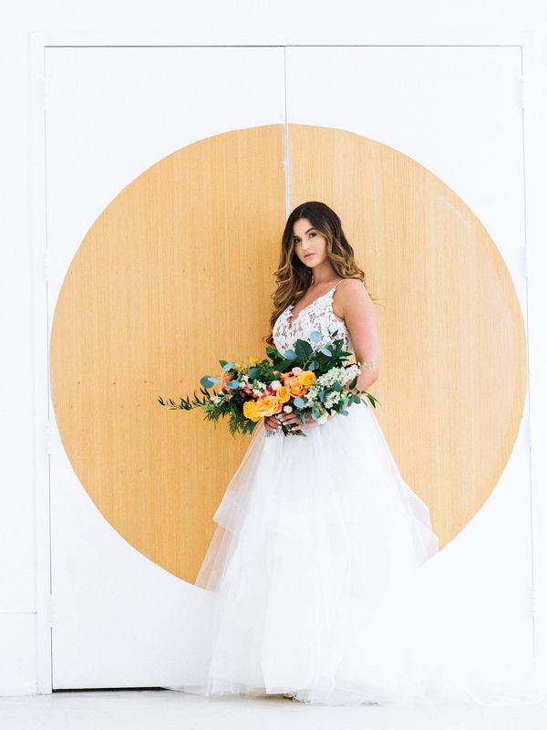  Bright Orange Art Gallery Wedding Inspiration