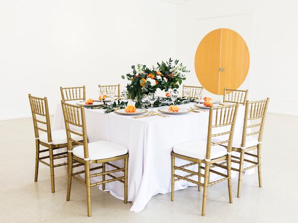  Bright Orange Art Gallery Wedding Inspiration