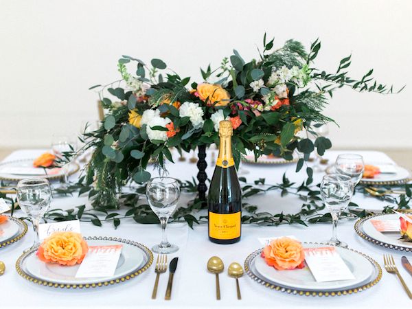  Bright Orange Art Gallery Wedding Inspiration