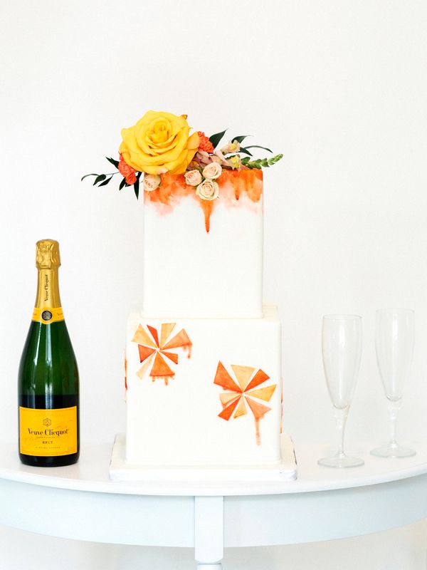  Bright Orange Art Gallery Wedding Inspiration