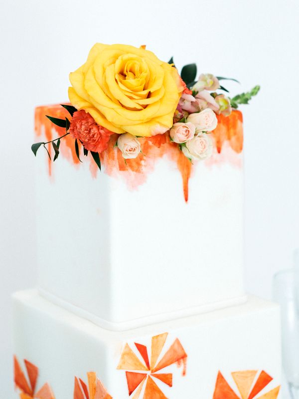  Bright Orange Art Gallery Wedding Inspiration