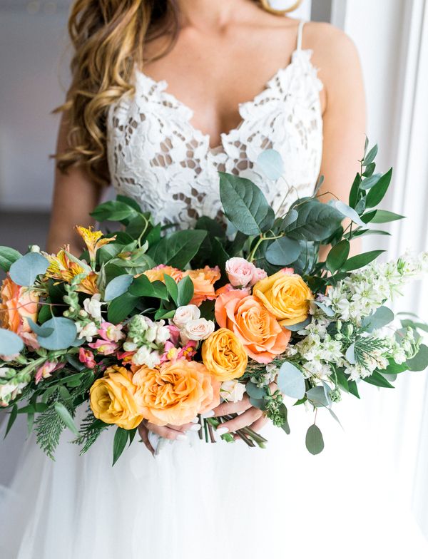  Bright Orange Art Gallery Wedding Inspiration