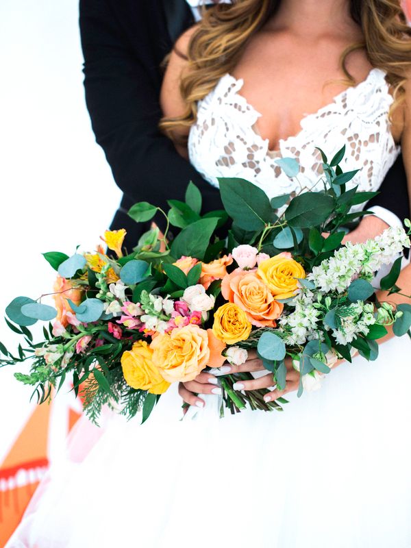  Bright Orange Art Gallery Wedding Inspiration