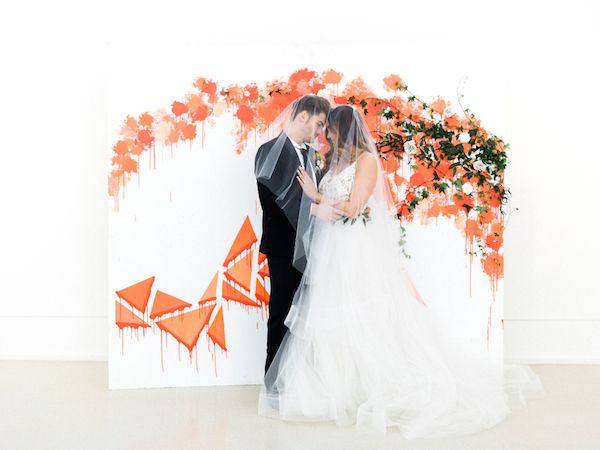  Bright Orange Art Gallery Wedding Inspiration