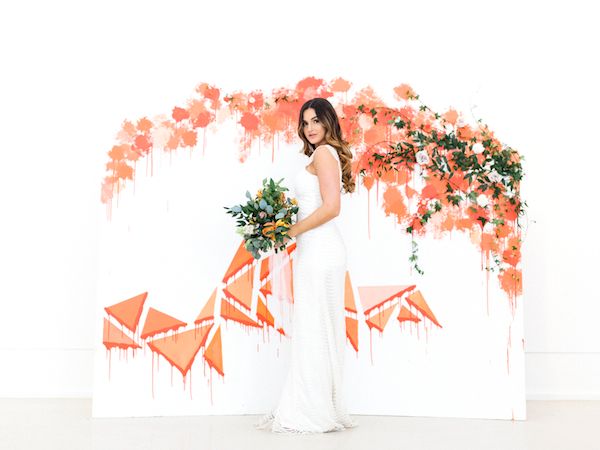  Bright Orange Art Gallery Wedding Inspiration