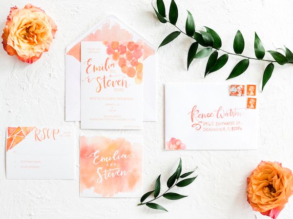  Bright Orange Art Gallery Wedding Inspiration