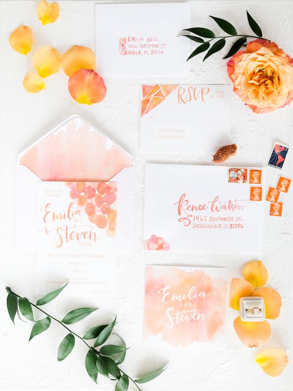  Bright Orange Art Gallery Wedding Inspiration