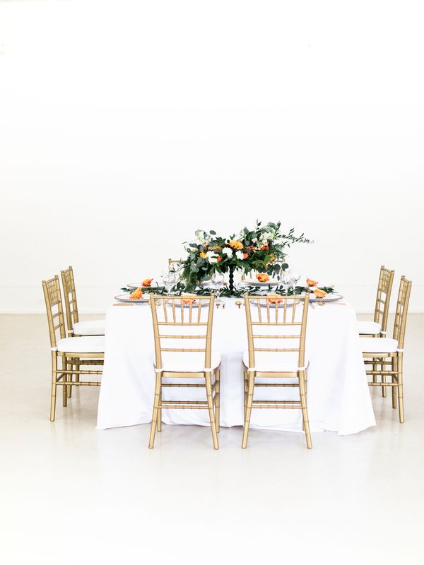  Bright Orange Art Gallery Wedding Inspiration