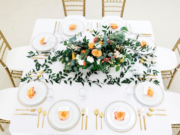  Bright Orange Art Gallery Wedding Inspiration