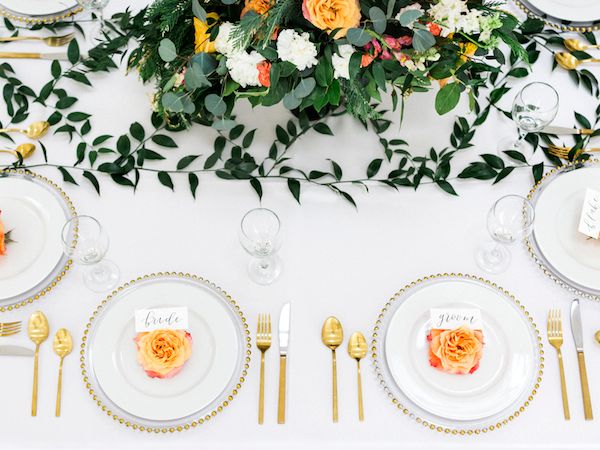  Bright Orange Art Gallery Wedding Inspiration