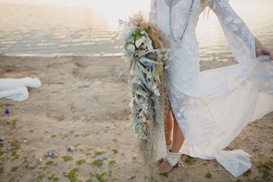  Bohemian Beach Wedding Inspiration, Kristin Zabos Photography, Event Design by Jenelle Jamani of Special Event Rentals, Florals by FaBLOOMosity