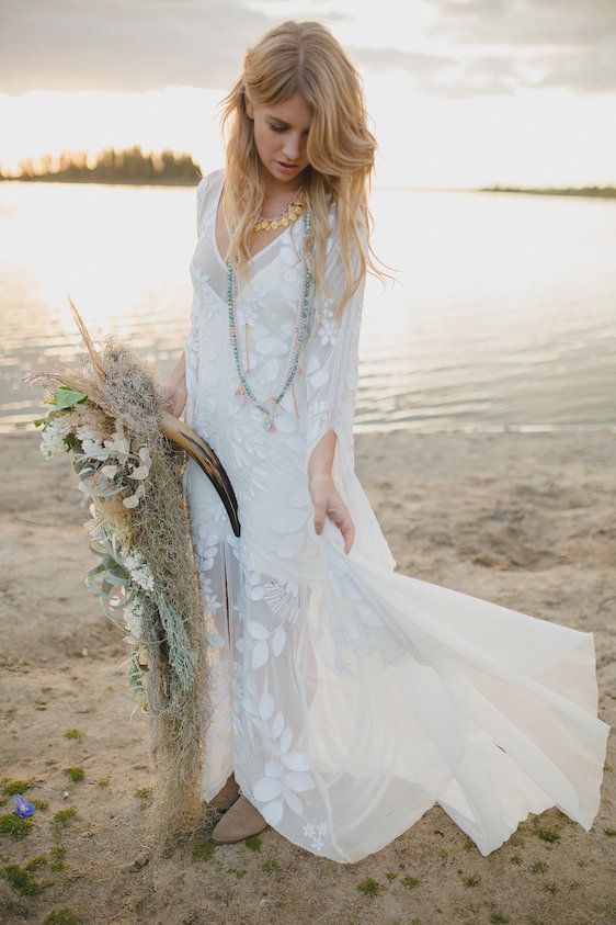  Bohemian Beach Wedding Inspiration, Kristin Zabos Photography, Event Design by Jenelle Jamani of Special Event Rentals, Florals by FaBLOOMosity