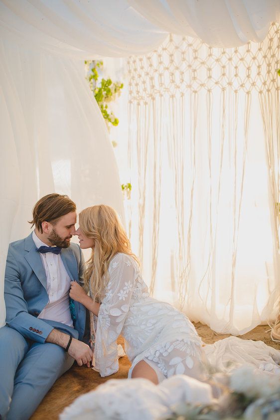  Bohemian Beach Wedding Inspiration, Kristin Zabos Photography, Event Design by Jenelle Jamani of Special Event Rentals, Florals by FaBLOOMosity