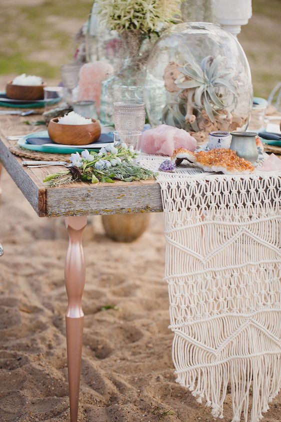  Bohemian Beach Wedding Inspiration, Kristin Zabos Photography, Event Design by Jenelle Jamani of Special Event Rentals, Florals by FaBLOOMosity