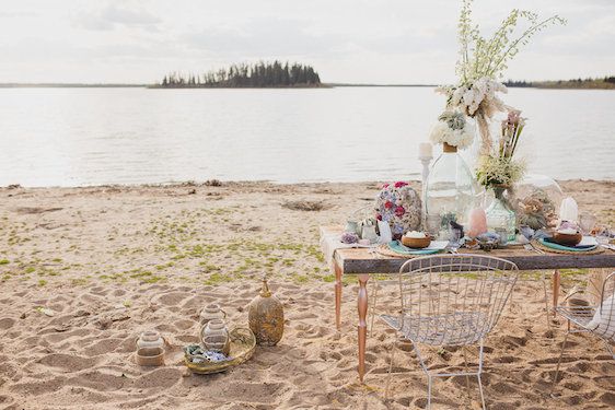  Bohemian Beach Wedding Inspiration, Kristin Zabos Photography, Event Design by Jenelle Jamani of Special Event Rentals, Florals by FaBLOOMosity