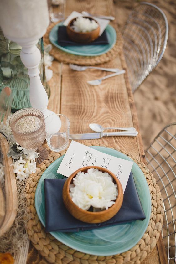  Bohemian Beach Wedding Inspiration, Kristin Zabos Photography, Event Design by Jenelle Jamani of Special Event Rentals, Florals by FaBLOOMosity