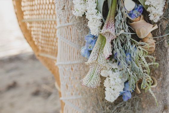  Bohemian Beach Wedding Inspiration, Kristin Zabos Photography, Event Design by Jenelle Jamani of Special Event Rentals, Florals by FaBLOOMosity