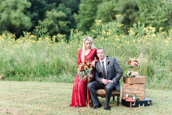  Romantic Lakeside Wedding Inspo in Burgundy & Gold