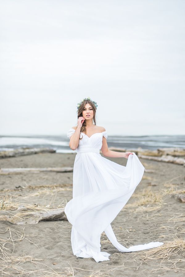  Romantic Oceanside Bridal Session at Iona Beach