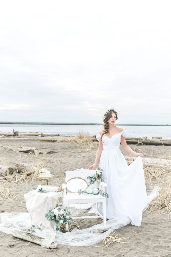  Romantic Oceanside Bridal Session at Iona Beach