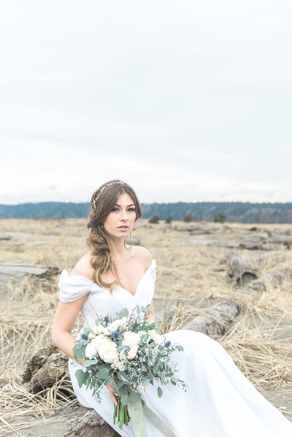  Romantic Oceanside Bridal Session at Iona Beach