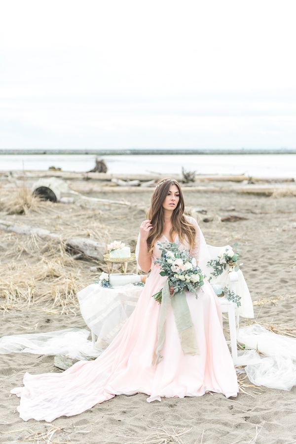  Romantic Oceanside Bridal Session at Iona Beach