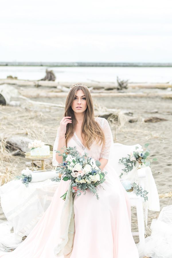  Romantic Oceanside Bridal Session at Iona Beach